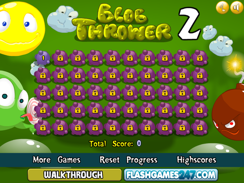 ゼリーをまとめるパズルゲーム　Blob Thrower 2