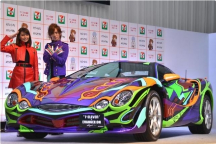 1 エヴァ　痛車　セブンイレブン2014Nov Seven Eleven released Evangelion Real Car with 16 million JPY