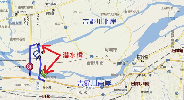 吉野川善入寺島地図